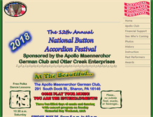 Tablet Screenshot of nationalbuttonaccordionfestival.com